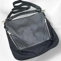 box21(ボックス21) ショルダーバッグ 革×ナイロン 斜めがけ　2way