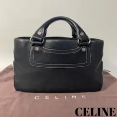 2211-24|美品|セリーヌ ブギーバッグ トリオンフ ハンドバッグ 本革 黒