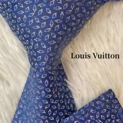 美品✨ Louis Vuitton ルイヴィトン ネクタイ ブルー 総柄