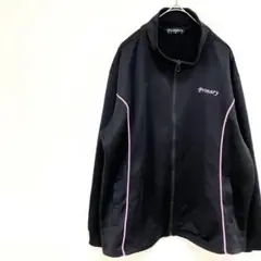 a026 Primary ジャージ（LL）トップス　黒　ハイネック　フルジップ