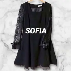 Ld508＊美品⭐️ソフィア ドレス フォーマルワンピース レース リボン9号