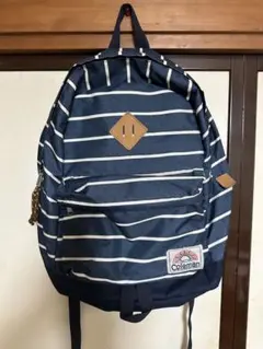 【美品】 Coleman リュック ボーダー ネイビー