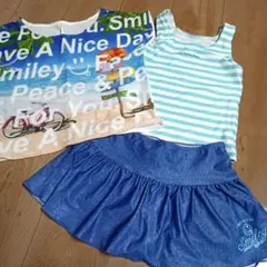 女の子セパレート水着 3点セット140cm