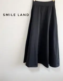 SMILE LAND マキシ丈 ロング フレアスカート M ブラック