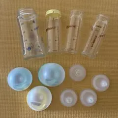 ピジョン哺乳瓶4本、乳首4個セット