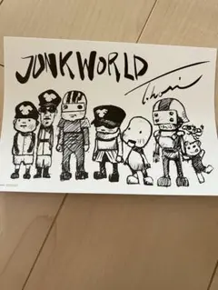 映画 JUNK WORLD 入場者特典 堀貴秀監督描き下ろしA5イラストカード