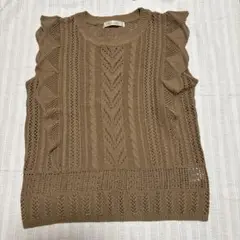 【美品】Rewde ノースリーブニット モカ
