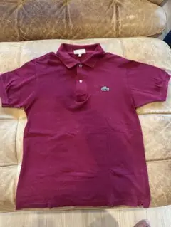 【定価8割引】Lacoste バーガンディ ワイン ポロシャツ ラコステ80’s