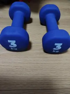 3kg 青 ダンベル 2個セット、値下げ交渉大歓迎！