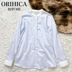 美品✨ オリヒカ ライム パールボタン 長袖 シャツ 洗える 近年モデル