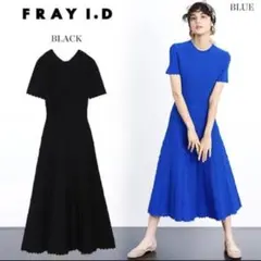 FRAY I.D フレイアイディー スカラップジャガードニットワンピース