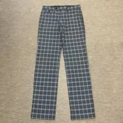 ユニクロ　メンズ　ストレートパンツ　チェック