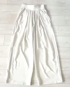 【美品】ホワイトワイドパンツ/UV機能付き