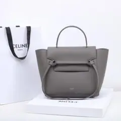 CELINE グレー ショルダーバッグ
