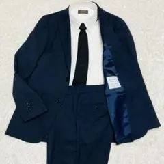 【 XL 】レミュー セット 青木 日本製 ネイビー　パンツ　ビジネス　美品