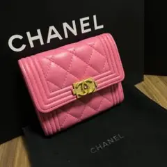 ⭐️極美品⭐️CHANEL シャネル 財布 ボーイシャネル ピンク ゴールド金具