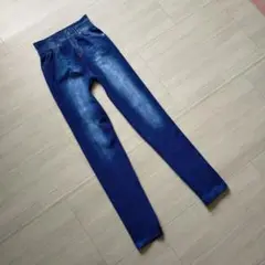 レギンス　スパッツ　Ｍ　Ｌ　ブルー