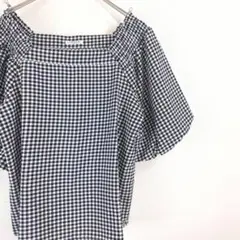 未着用 コルザ ギンガムチェックバルーンカットソー レディース トップス 新品相