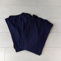 ZETT ネイビー 長袖アンダーシャツ 2枚セット　M