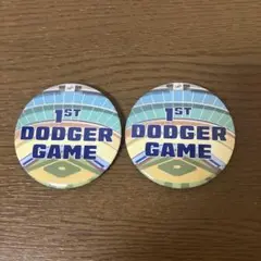 ドジャースタジアム　缶バッジ　2個　1st Dodger Game