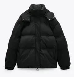 zara フード付きキルティングジャケット