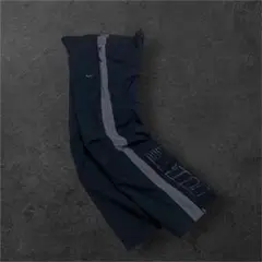 00s nike wide nylon pants y2k teck black