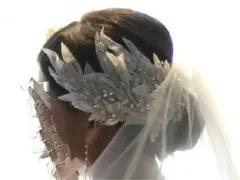 ヘッドドレス レース ゴールド シルバー 結婚式 ウェディング ヘアアクセサリー