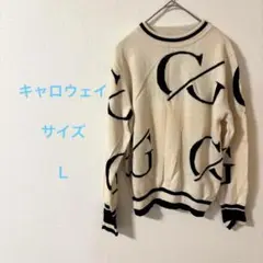 キャロウェイ アイボリー ロゴ入り セーター