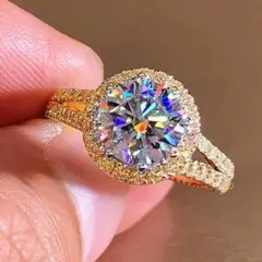 ゴールド リング 指輪 ジルコニア ダイヤ ブリンブリン おしゃれ 10号