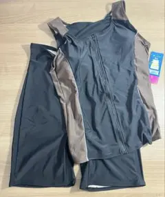 セパレート水着 タンキニ 黒×茶 17LLサイズ