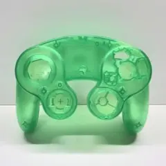 【互換品】ゲームキューブコントローラーGCコン　シェル　クリアグリーン　カスタム