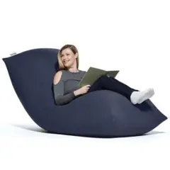 Yogibo maxネイビー ビーズクッション 流線型デザイン