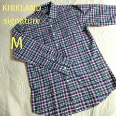 KIRKLAND signature/長袖シャツ/チェック/Mサイズ