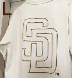 新品未使用　MLB パドレス　Tシャツ　半袖　バックロゴ　Ｌサイズ　白