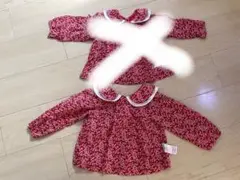 jacadi 丸襟花柄シャツ 24m