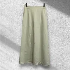 ICB 【洗える】 クリアフレンチテリー ロングスカート グリーン 新品未使用
