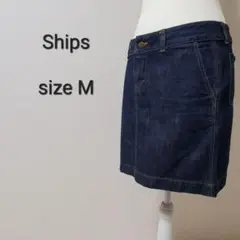 ミニスカート デニム生地 紺 コバルト ブルー レトロ ヴィンテージ Mサイズ