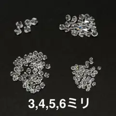 スワロフスキー ソロバン型 クリスタル3,4,5,6ミリ セット