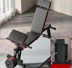 【新品未使用】折りたたみ式トレーニングベンチ 黒赤
