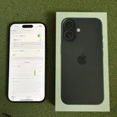 Apple iPhone 16ブラック 本体 中古