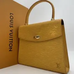 【美品】LOUIS VUITTON マルゼルブ エピ ハンドバッグ イエロー