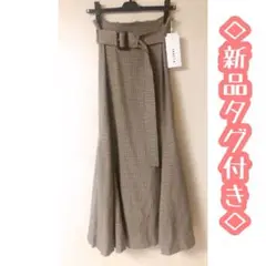 新品タグ付き◇フレイアイディー プリーツヘムハイウエストスカート