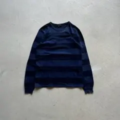 00s a.p.c border l/s ボーダー ロンt 青 黒