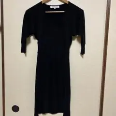 ピンキーアンドダイアン ブラックラメ ニットタイトワンピース