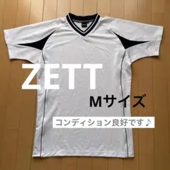 閉店セール★良品★ZETT ゼット 野球 ドライシャツ Vシャツ 練習着 M 白