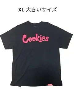 大きいサイズ　Cookies センターロゴ Tシャツ 黒 XLサイズ