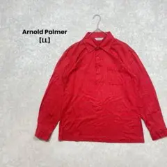 a1967＊Arnold Palmer 長袖ポロシャツ　赤【LL】大きいサイズ