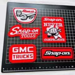 スナップオンワッペン　5枚セット　アイロンワッペン　工具　アレンジ　リメイク