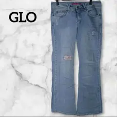 GLO ブーツカットデニム ライトブルー