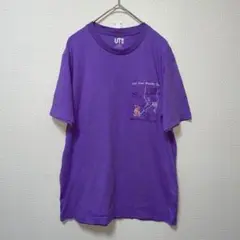 UNIQLO UT ユニクロ　ダンボ Tシャツ　パープル　胸ポケット　M